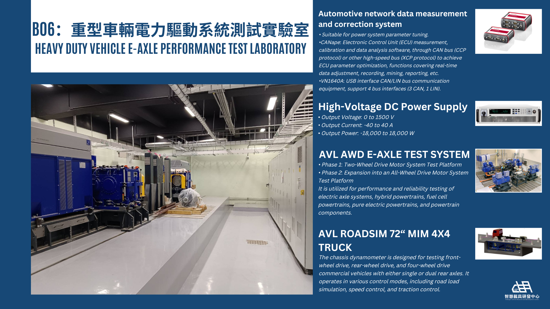 B06：Heavy Duty Vehicle E-Axle Performance Test Laboratory