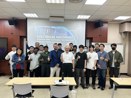 A group photo of the Intelligent Vehicles Center at Ming Chi University of Technology with Researcher Lukáš Vigaš.(Open new window/jpg file)Image