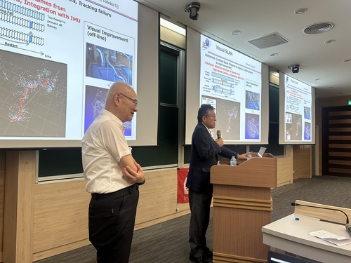 The Intelligent Vehicle R&D Center hosted an international seminar on disaster relief robots, inviting Prof. Satoshi Tadokoro from Tohoku University, Japan, to share his insights.(Open new window/jpg file)Image